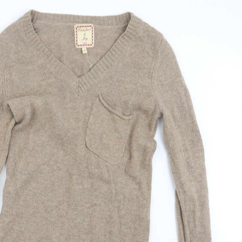 NEXT Womens Brown  Knit Pullover Jumper Size 8  - Long