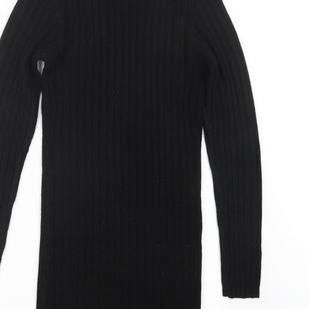 Brave Soul Womens Black  Knit Pullover Jumper Size M  - Long