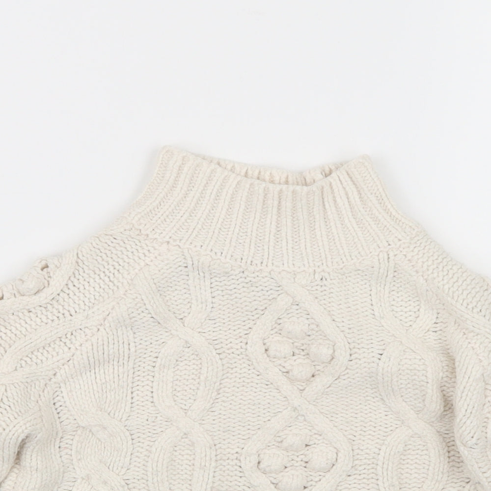 Primark Boys White  Knit Pullover Jumper Size 4-5 Years