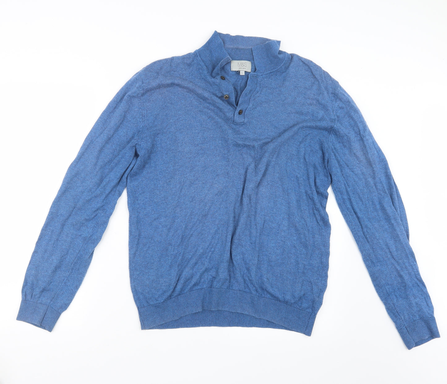 Marks and Spencer Mens Blue  Knit Pullover Jumper Size L