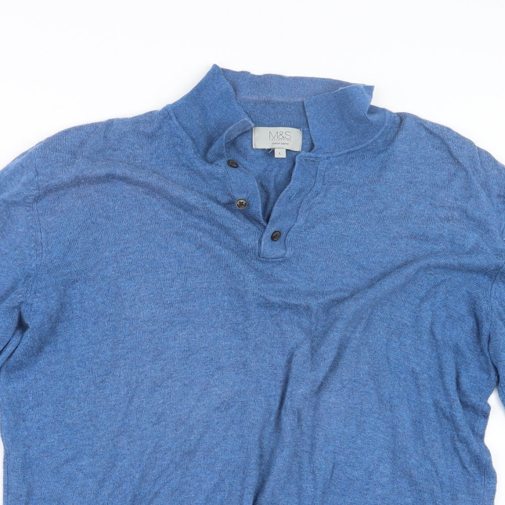 Marks and Spencer Mens Blue  Knit Pullover Jumper Size L