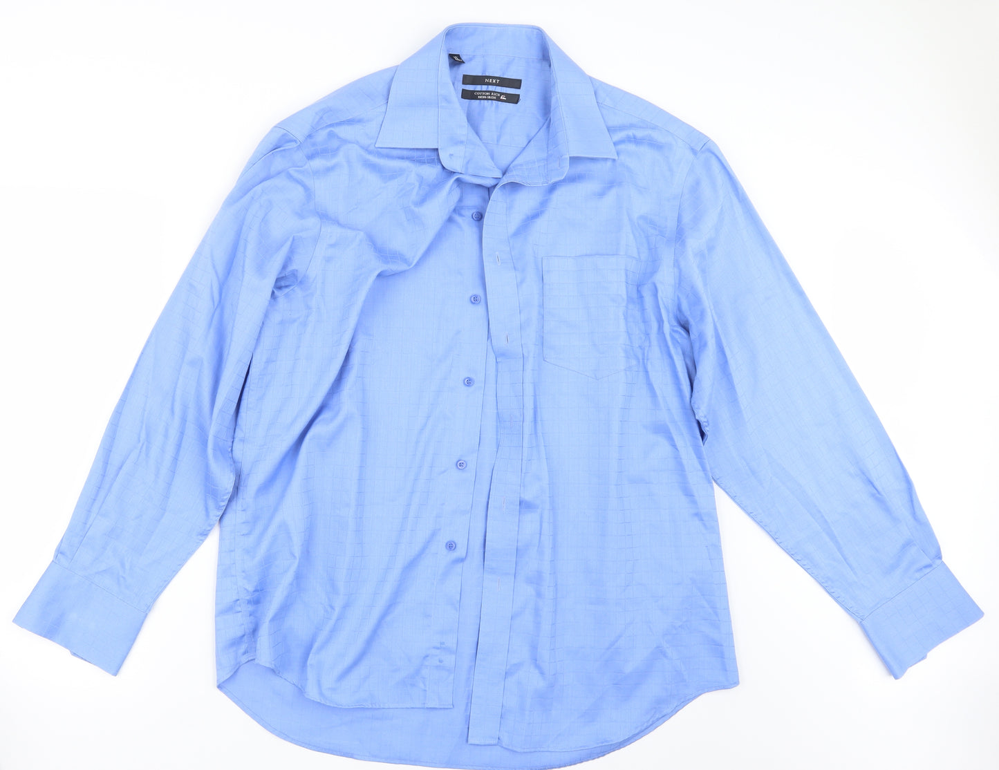 NEXT Mens Blue    Button-Up Size 17