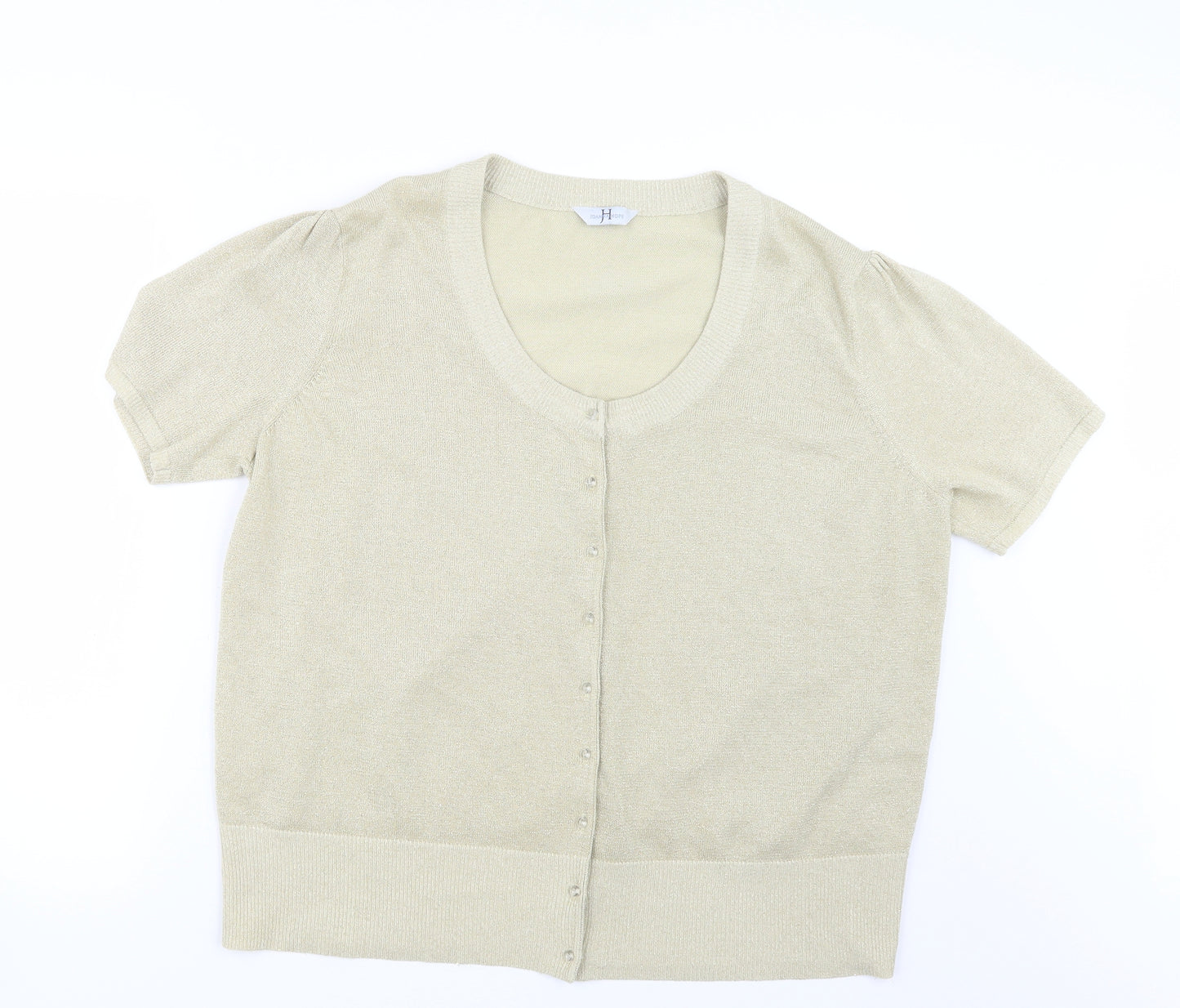 Joanna Hope Womens Gold  Knit Cardigan Jumper Size 22