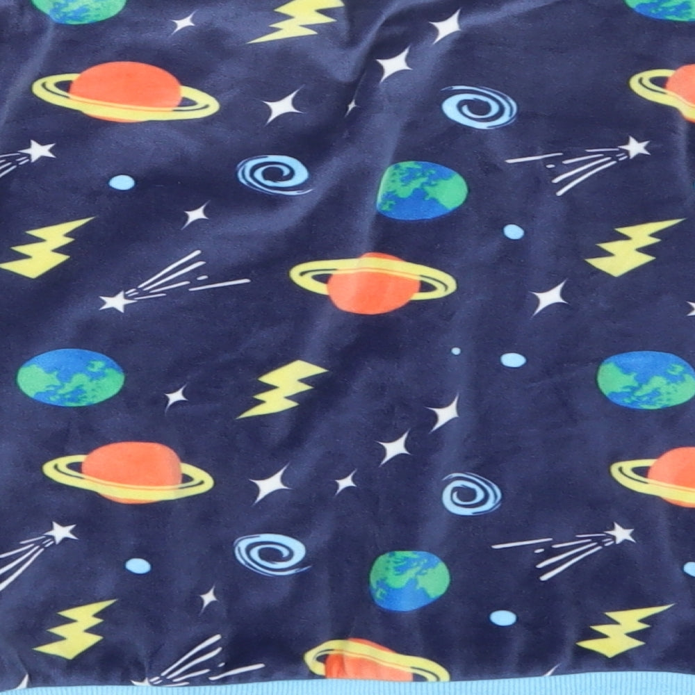 M&Co Boys Blue Geometric   Pyjama Set Size 4-5 Years