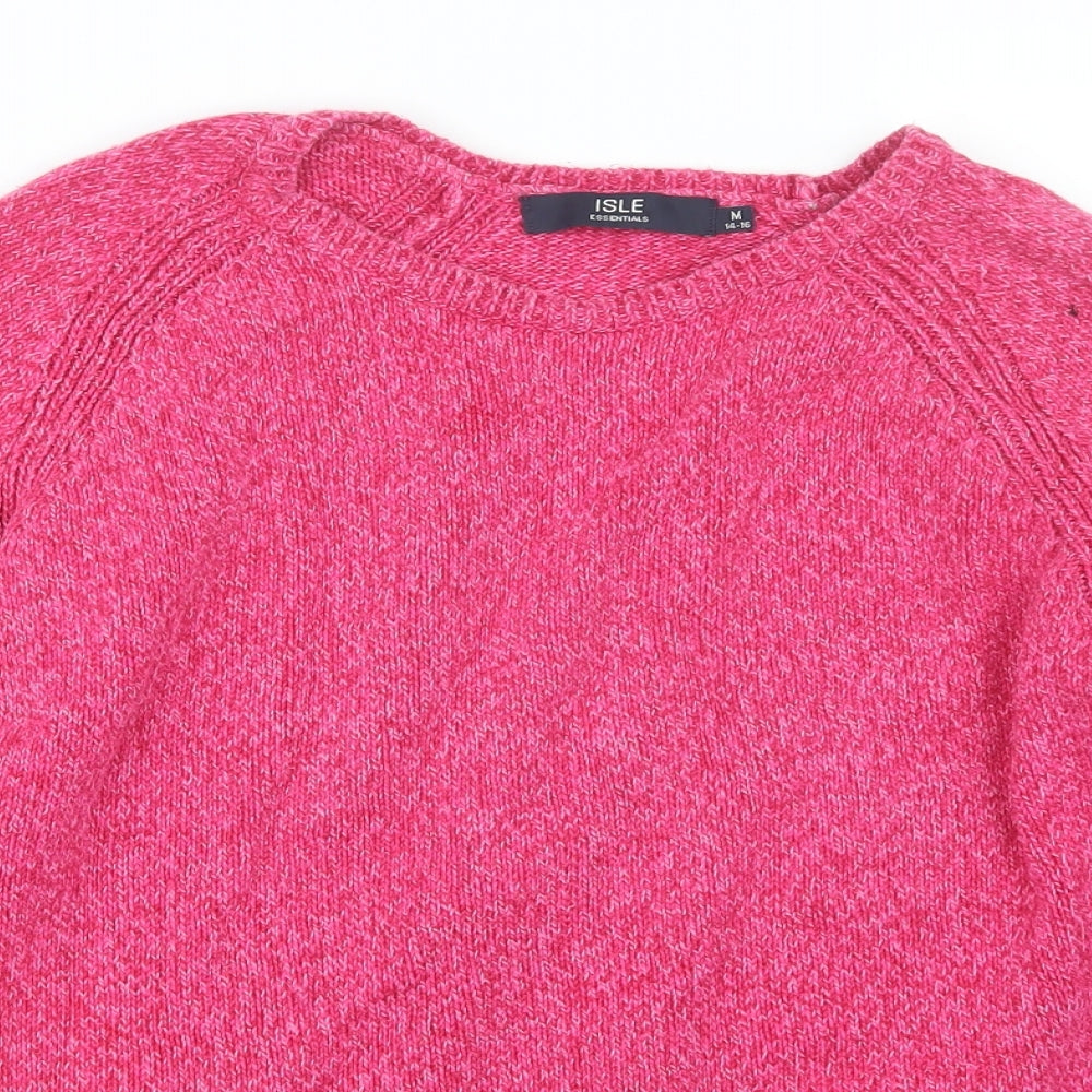EWM Womens Pink  Knit Pullover Jumper Size 14