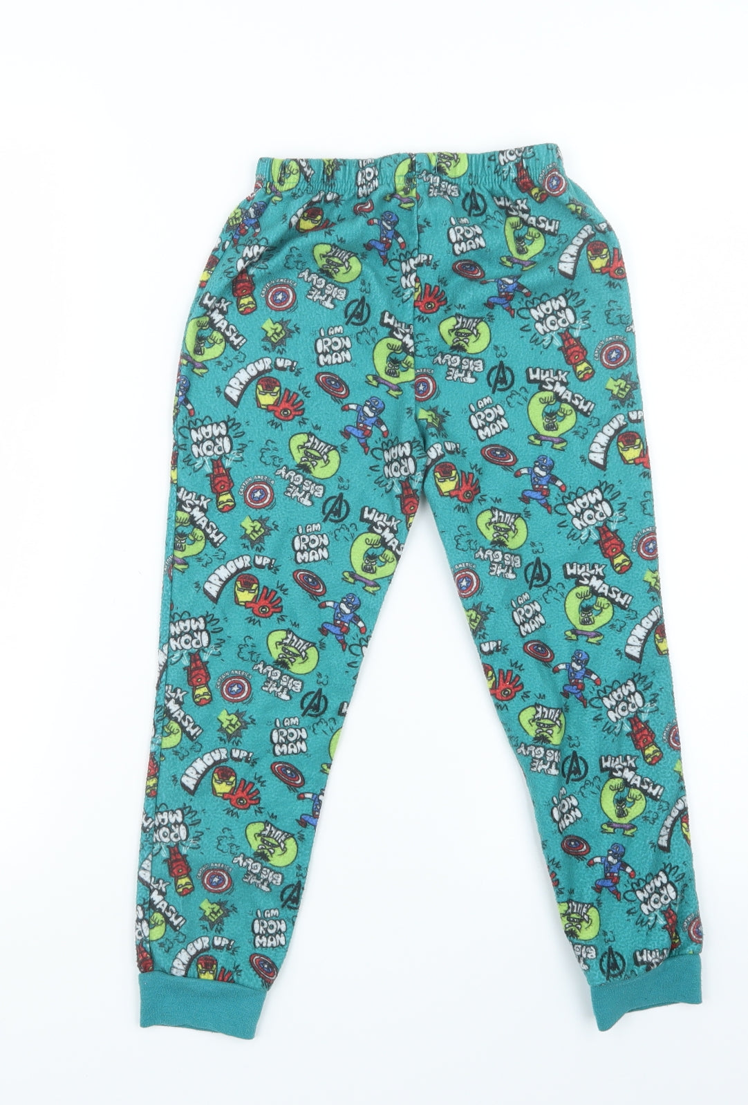 TU Boys Green Geometric   Pyjama Pants Size 6-7 Years  - Avengers