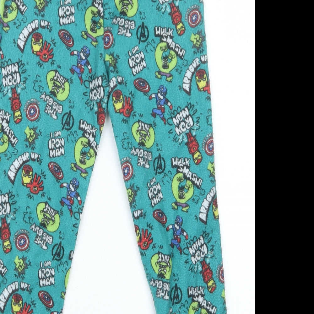 TU Boys Green Geometric   Pyjama Pants Size 6-7 Years  - Avengers