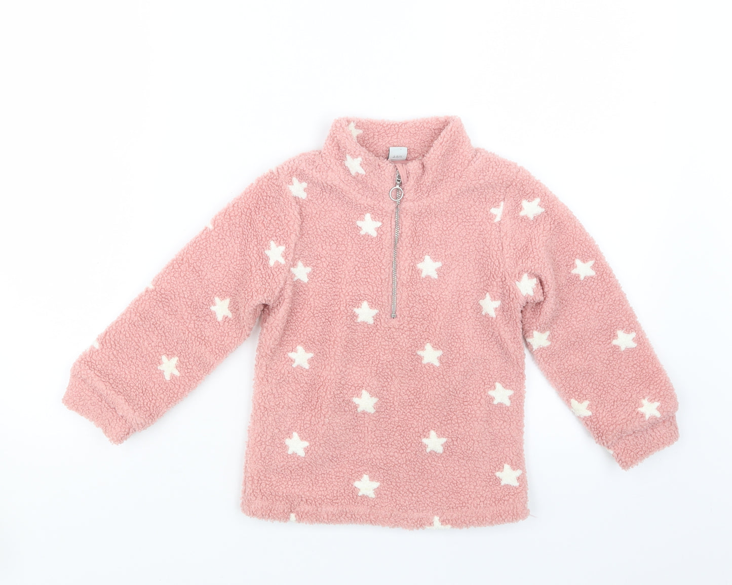 TU Girls Pink Geometric  Pullover Sweatshirt Size 3-4 Years  - Stars
