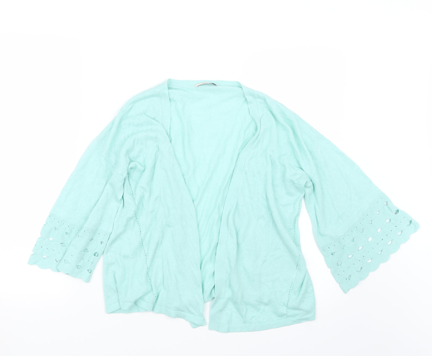 TU Womens Green  Knit Cardigan Jumper Size 10