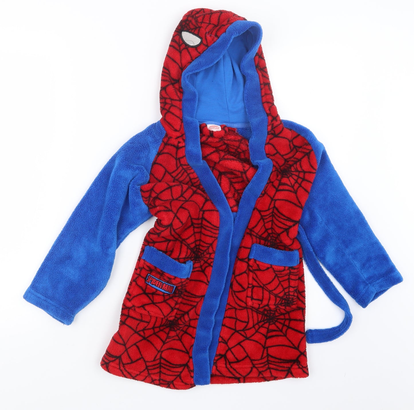 Spiderman Boys Red Geometric   Robe Size 4-5 Years  - Spider-Man