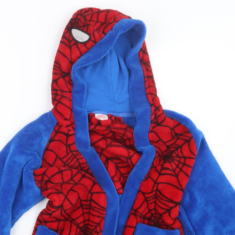 Spiderman Boys Red Geometric   Robe Size 4-5 Years  - Spider-Man