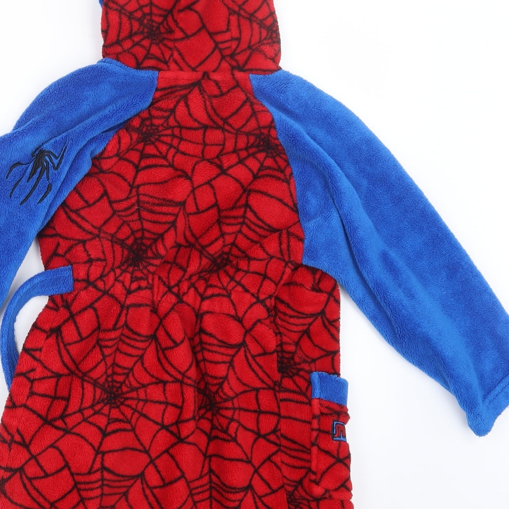 Spiderman Boys Red Geometric   Robe Size 4-5 Years  - Spider-Man