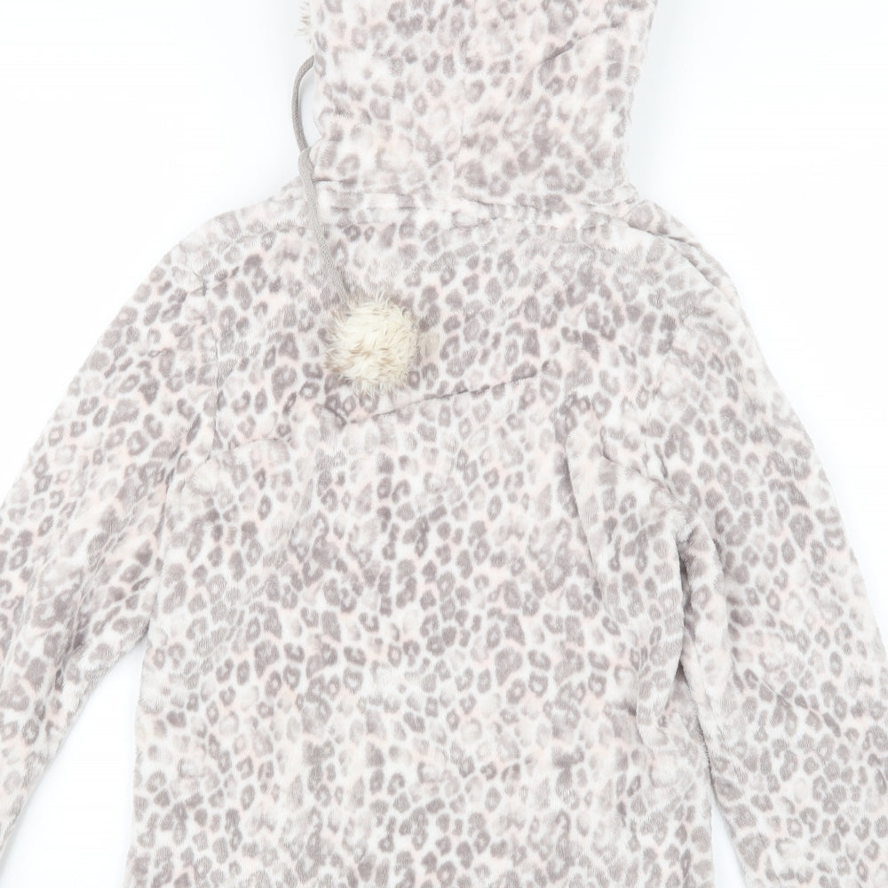 George Womens Grey Animal Print  Top One Piece Size 8