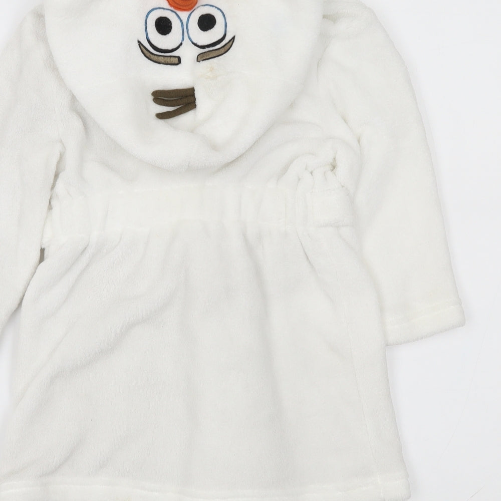 Avon Girls White  Fleece Top Robe Size 3-4 Years