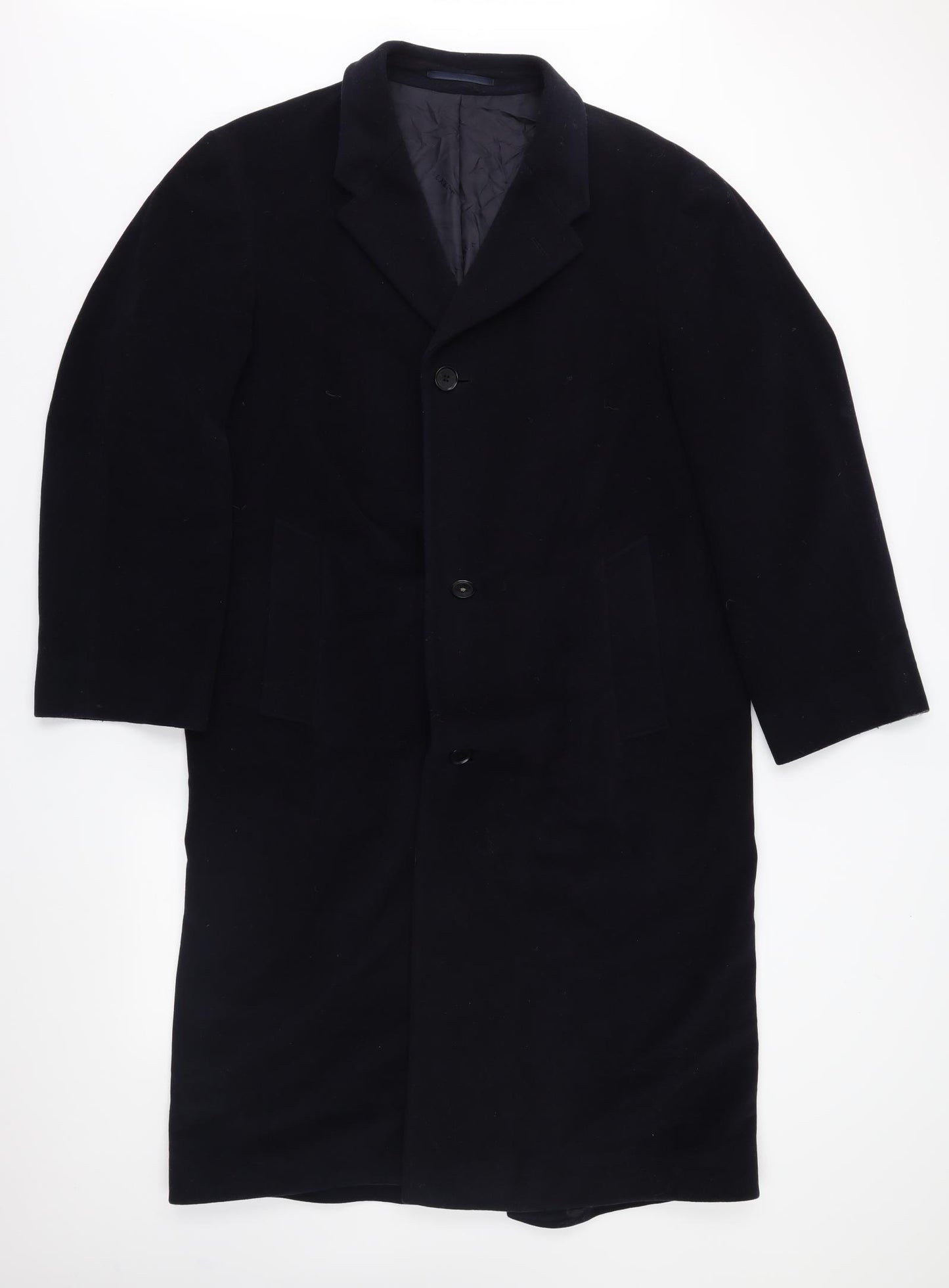 Blazer Mens Black   Overcoat Coat Size L