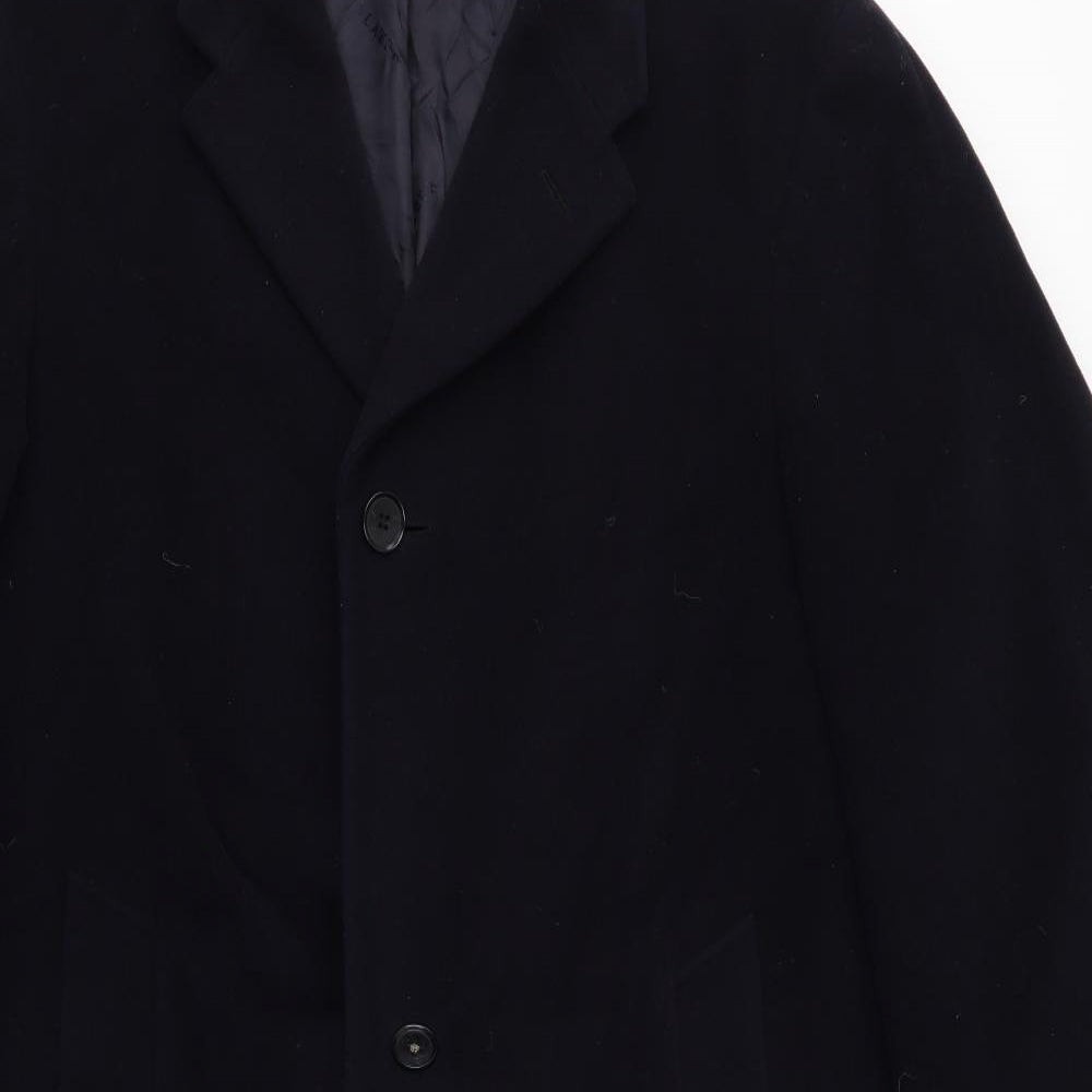 Blazer Mens Black   Overcoat Coat Size L