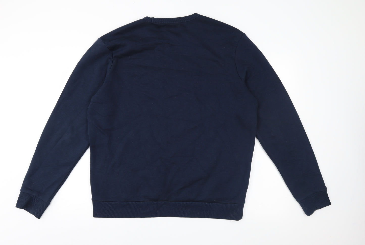 TU Mens Blue  Jersey Pullover Sweatshirt Size L