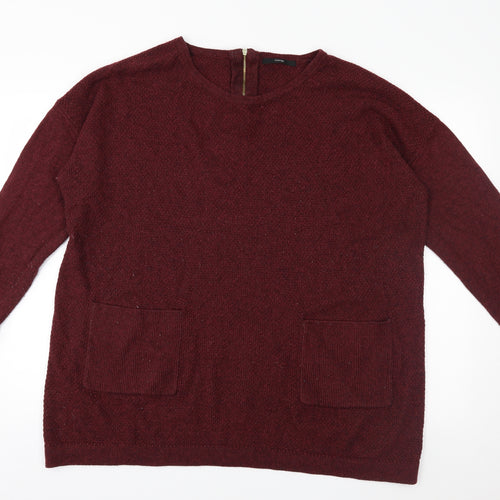 George Womens Red  Knit Pullover Jumper Size 18