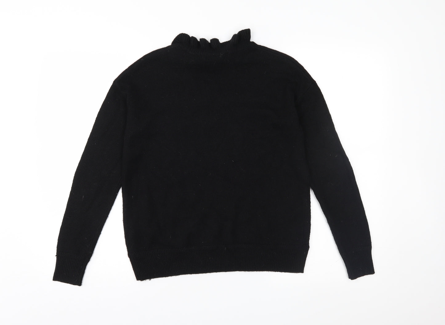 M&S Womens Black  Knit Pullover Jumper Size XS