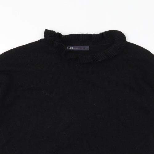M&S Womens Black  Knit Pullover Jumper Size XS