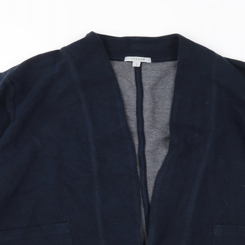 Jigsaw Womens Blue  Jersey Cardigan Jumper Size L