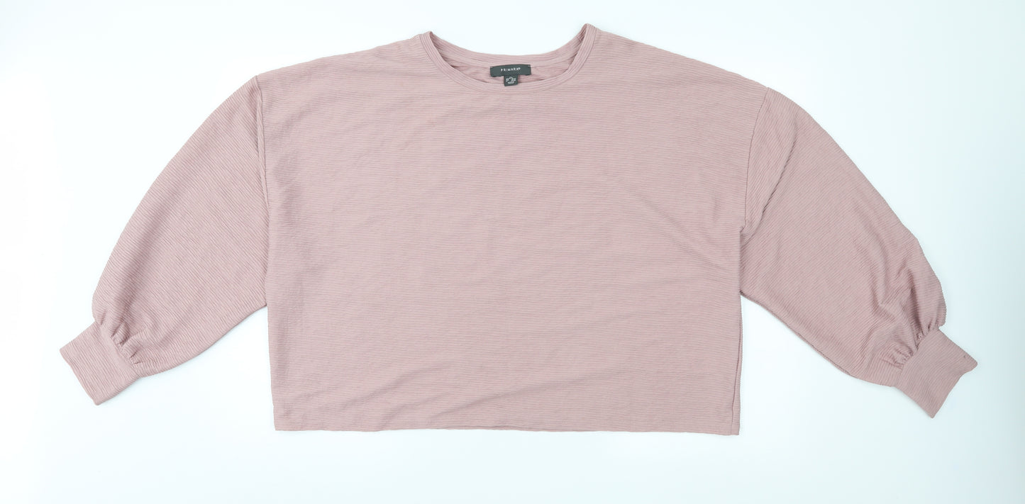 Primark Womens Pink  Jersey Pullover Jumper Size 2XL