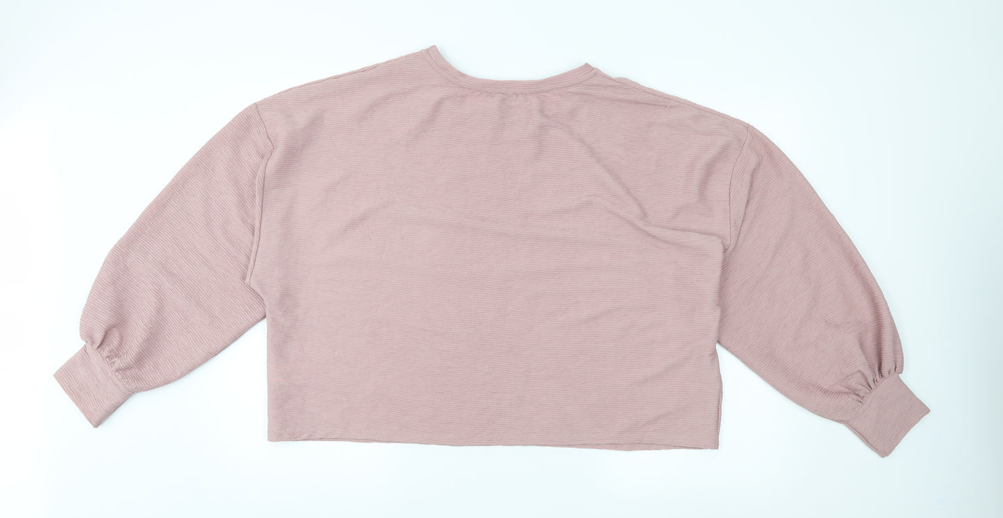 Primark Womens Pink  Jersey Pullover Jumper Size 2XL