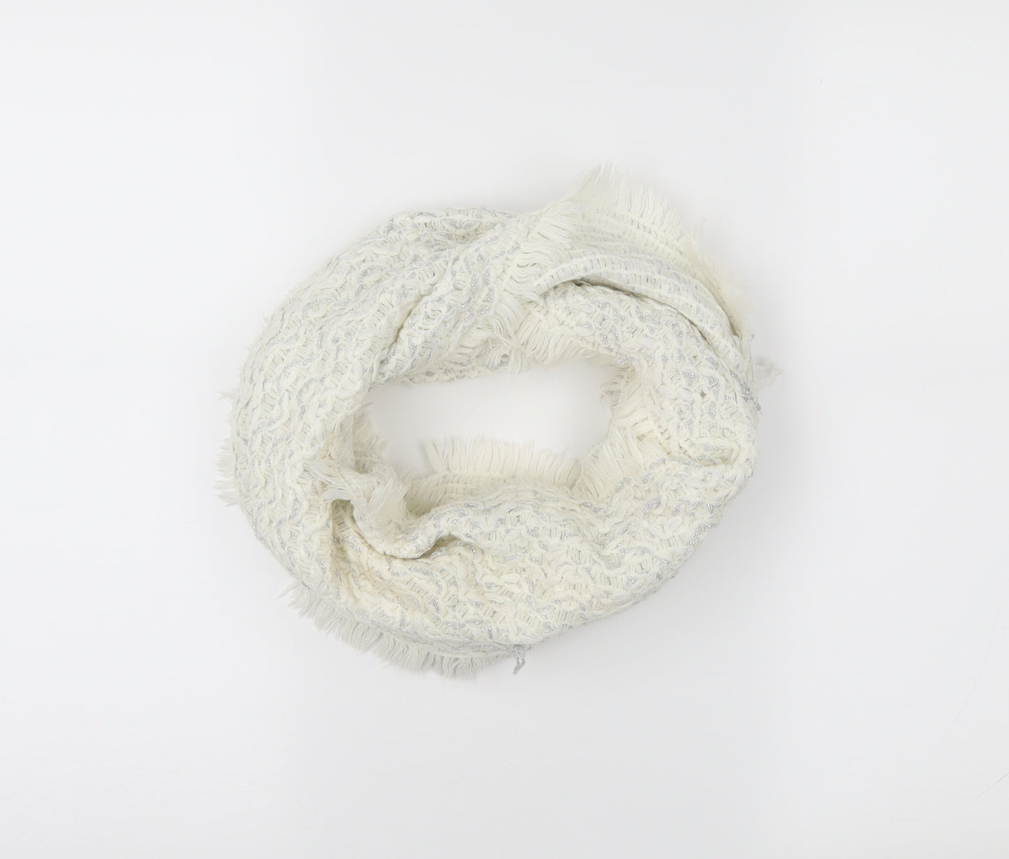 Preworn Womens White    Scarf   - Infinity Scarf