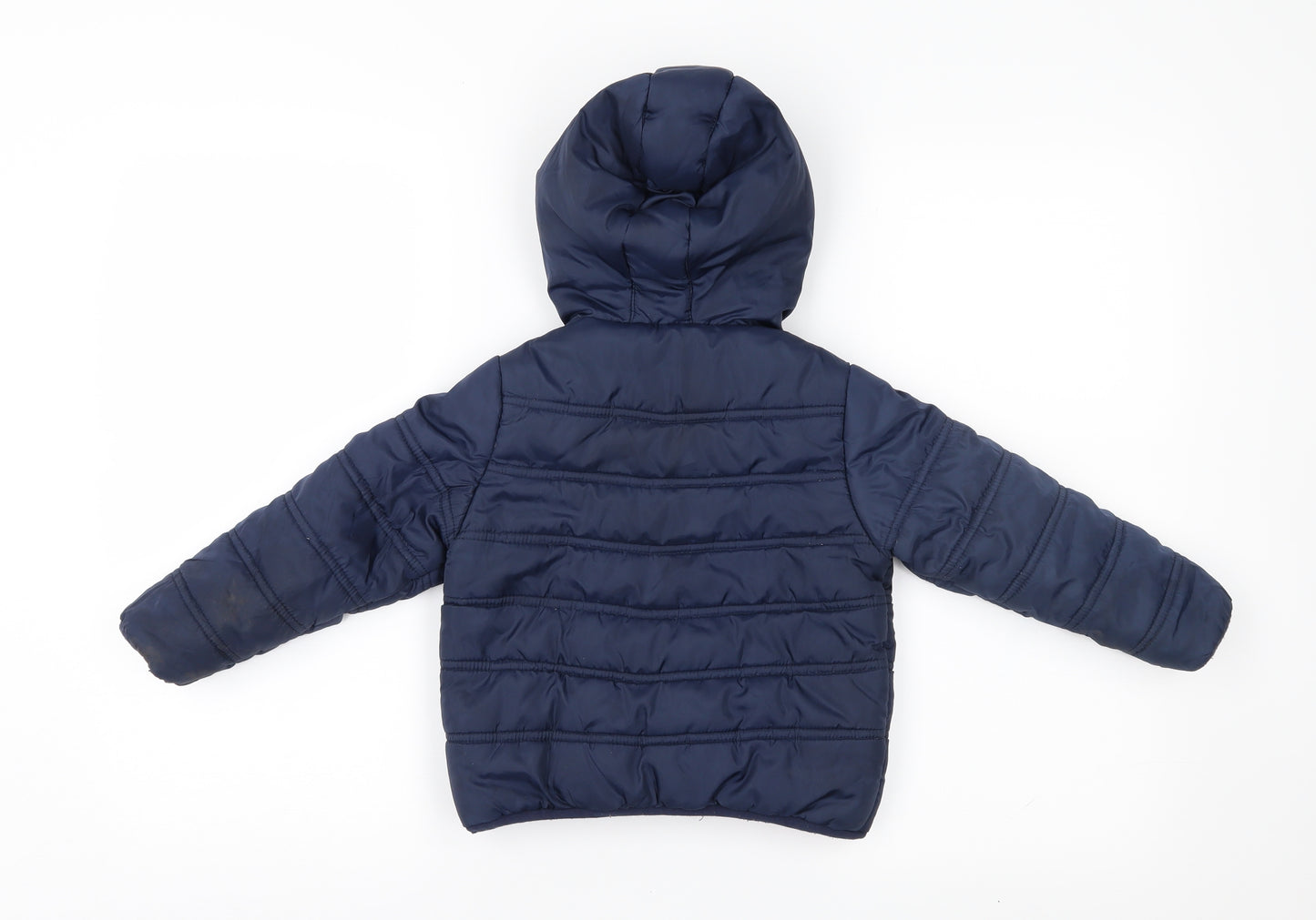 Abcd R Boys Blue Striped  Puffer Jacket Coat Size 2-3 Years