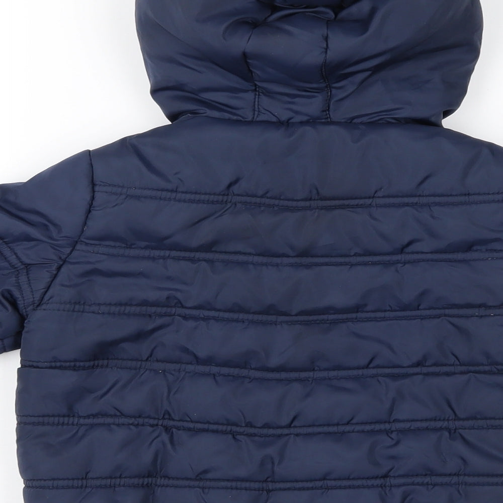 Abcd R Boys Blue Striped  Puffer Jacket Coat Size 2-3 Years