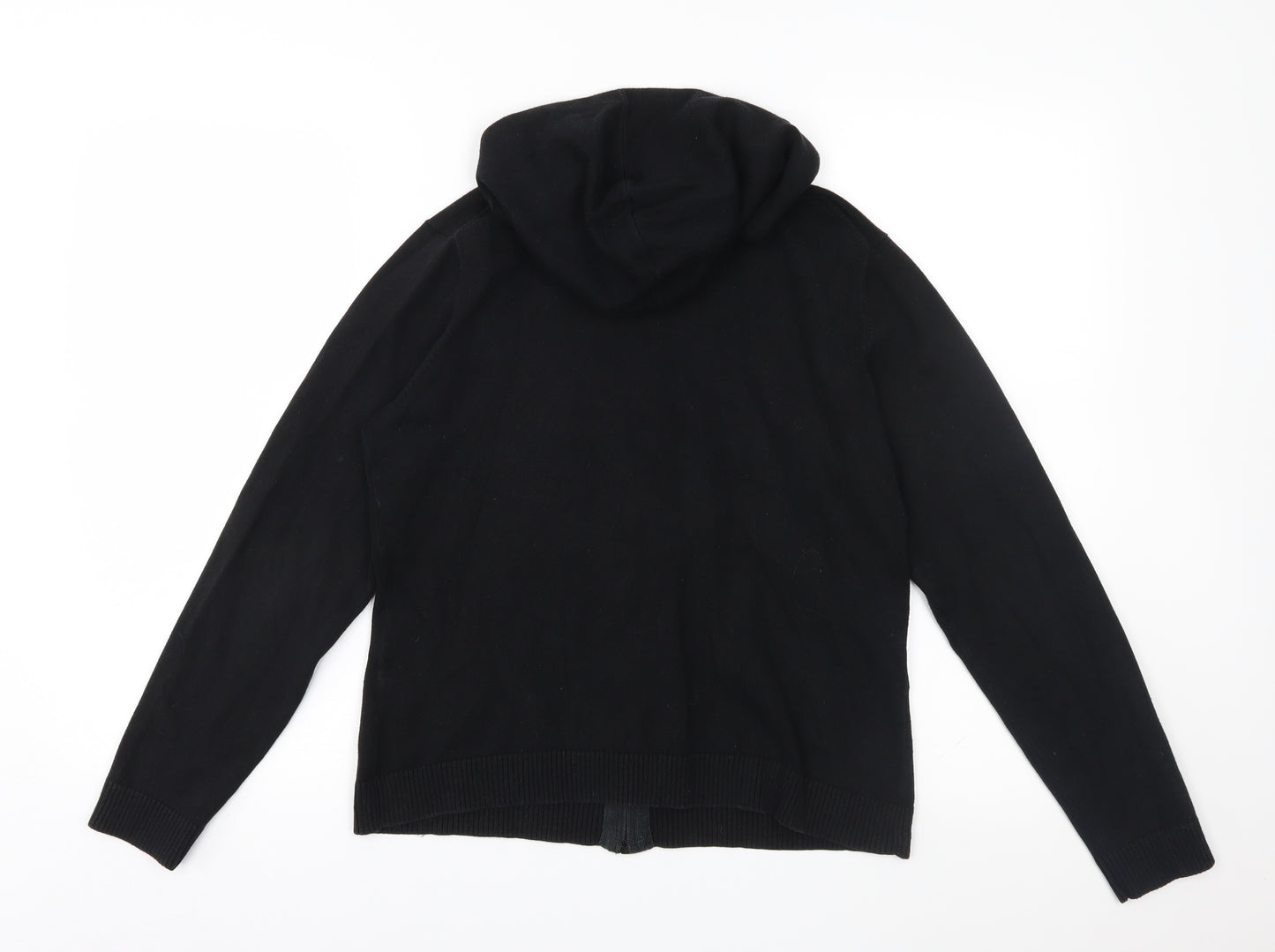 Gap Womens Black  Knit Full Zip Hoodie Size M