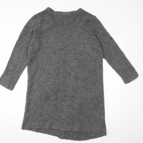 VRS Womens Grey  Knit Cardigan Jumper Size M