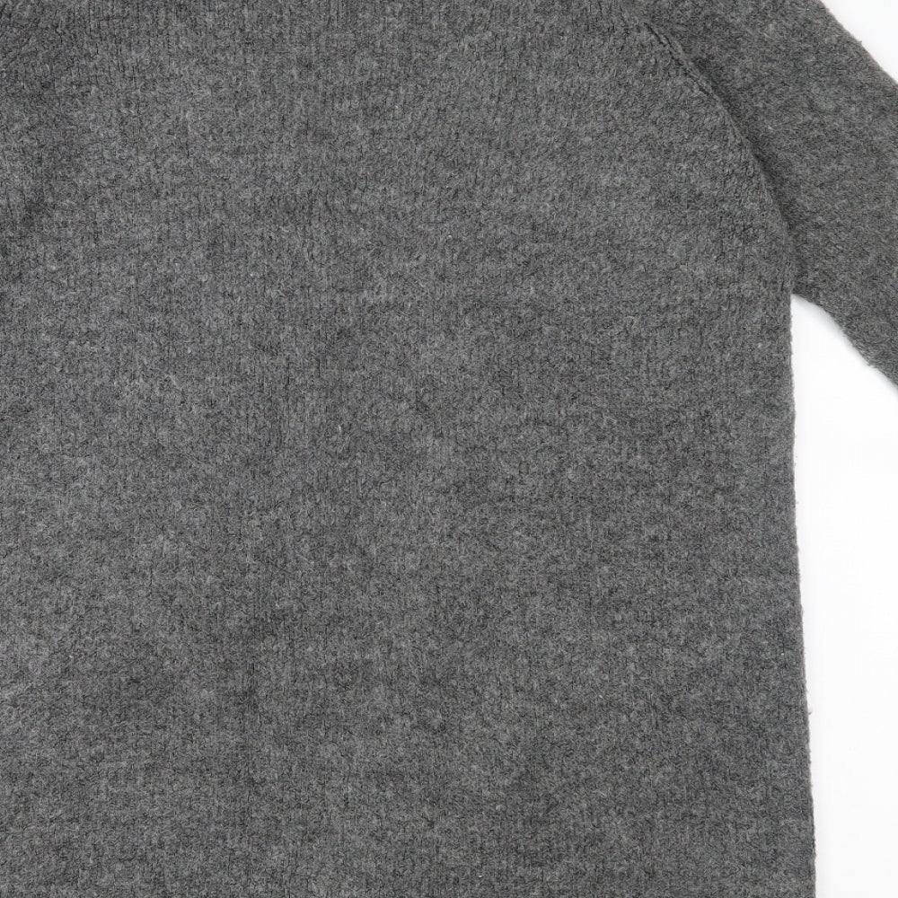 VRS Womens Grey  Knit Cardigan Jumper Size M