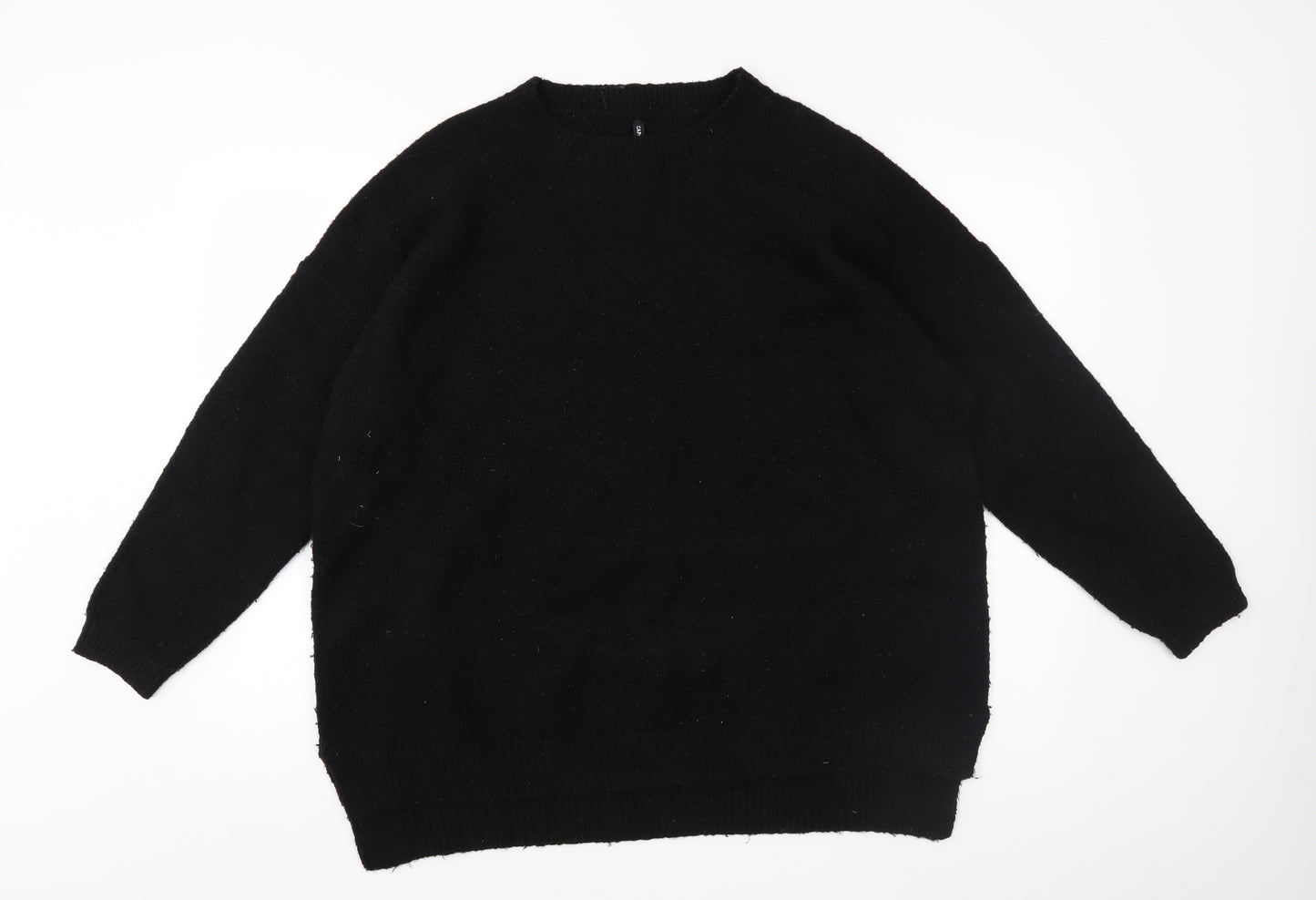 CAPSULE Womens Black  Knit Pullover Jumper Size 16