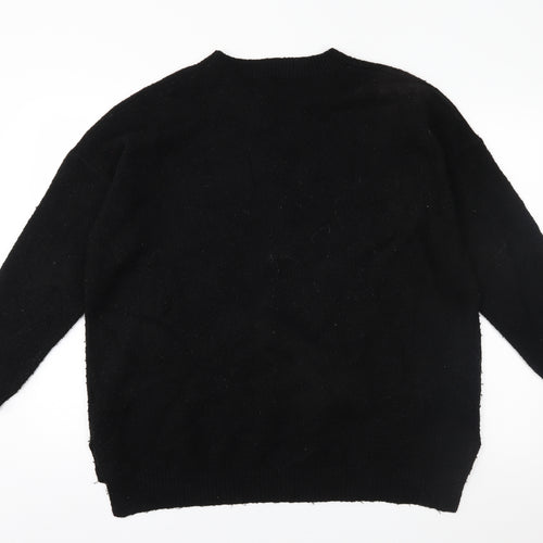 CAPSULE Womens Black  Knit Pullover Jumper Size 16