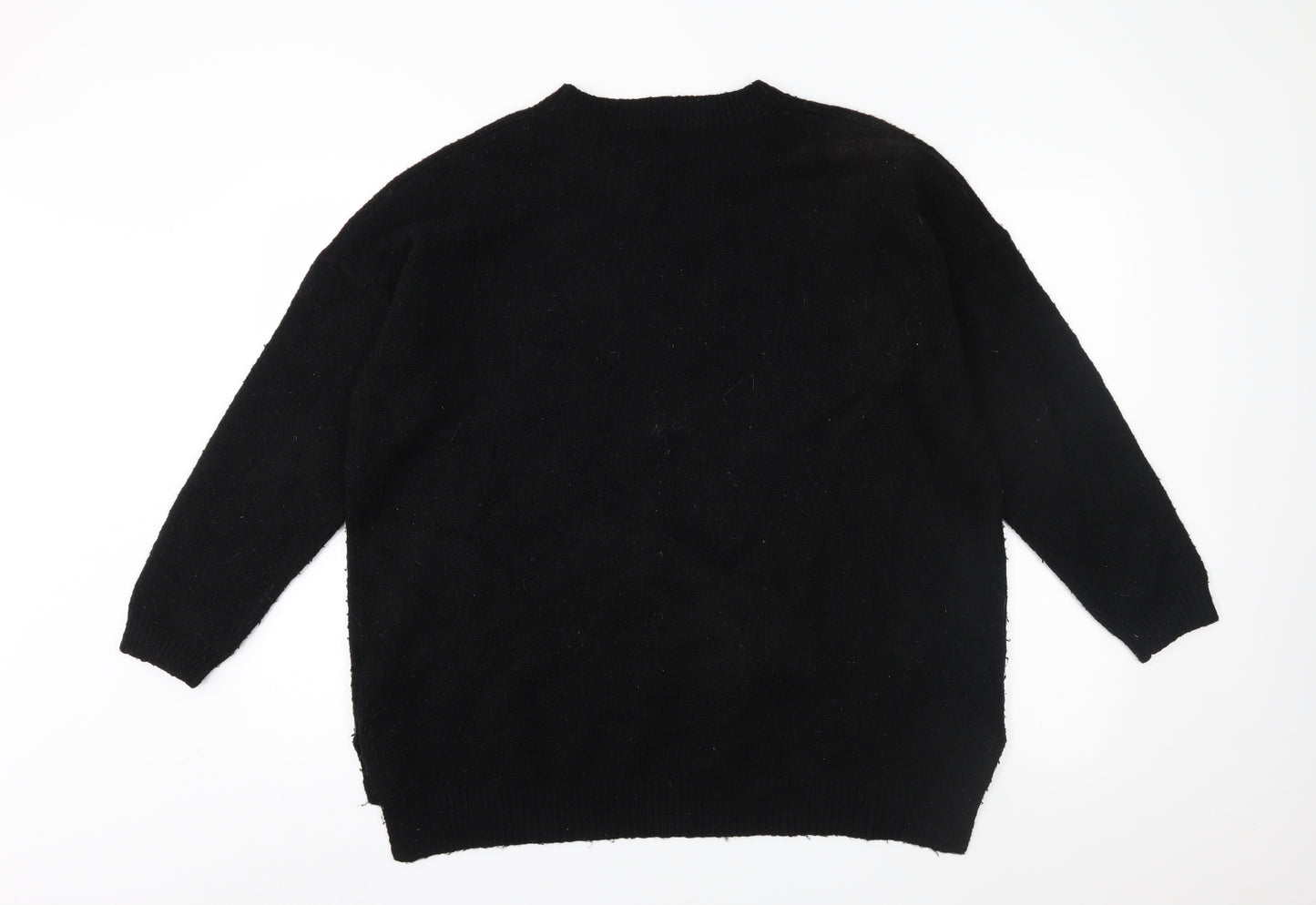 CAPSULE Womens Black  Knit Pullover Jumper Size 16