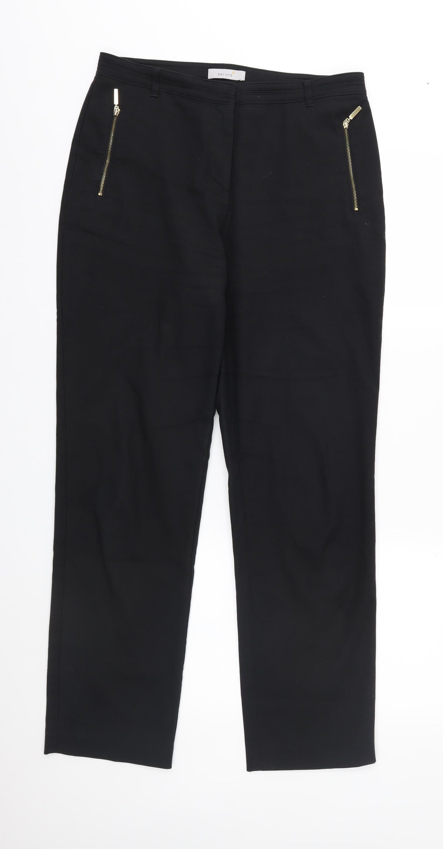 Per Una Womens Black   Trousers  Size 12 L30 in