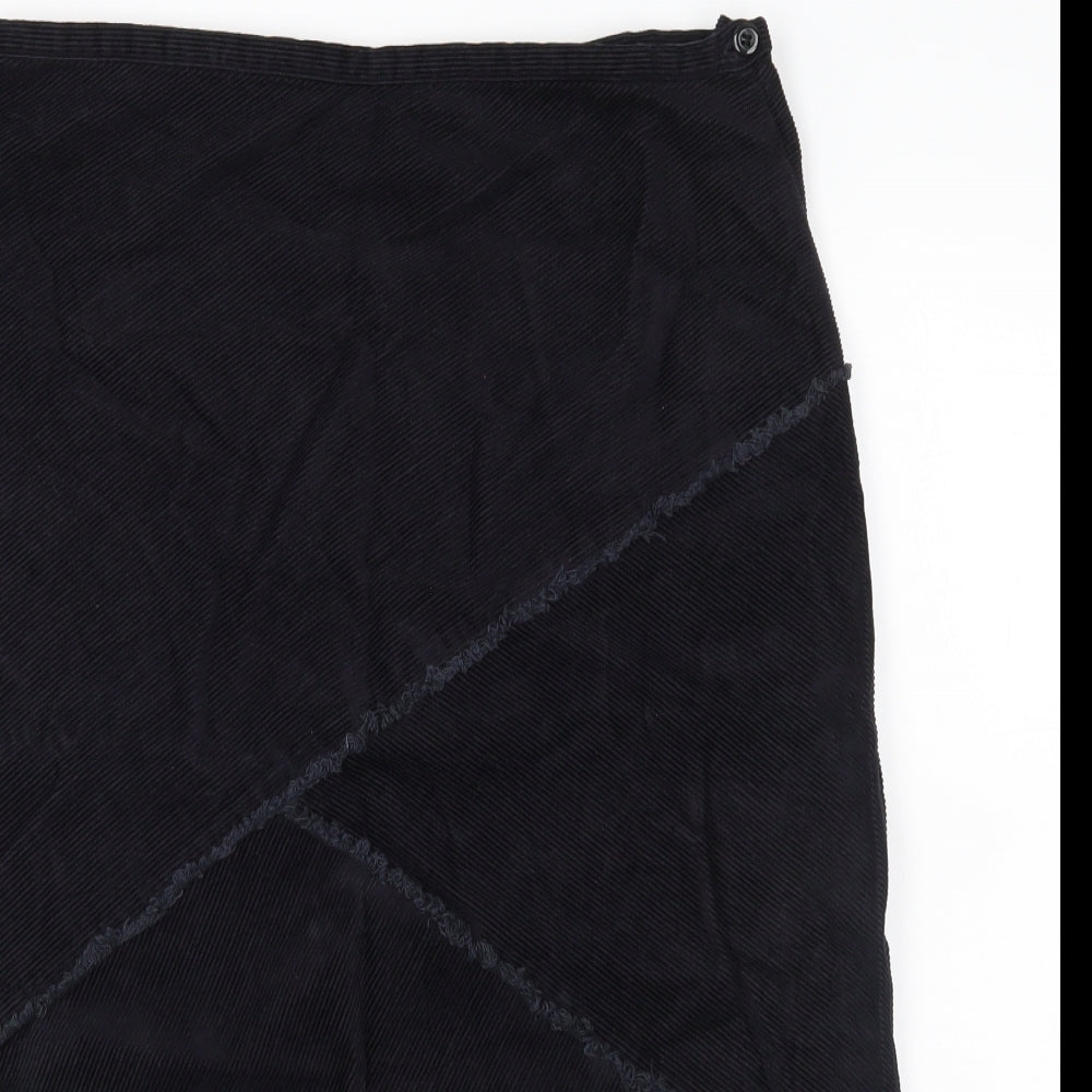 AL Womens Black  Denim A-Line Skirt Size 12