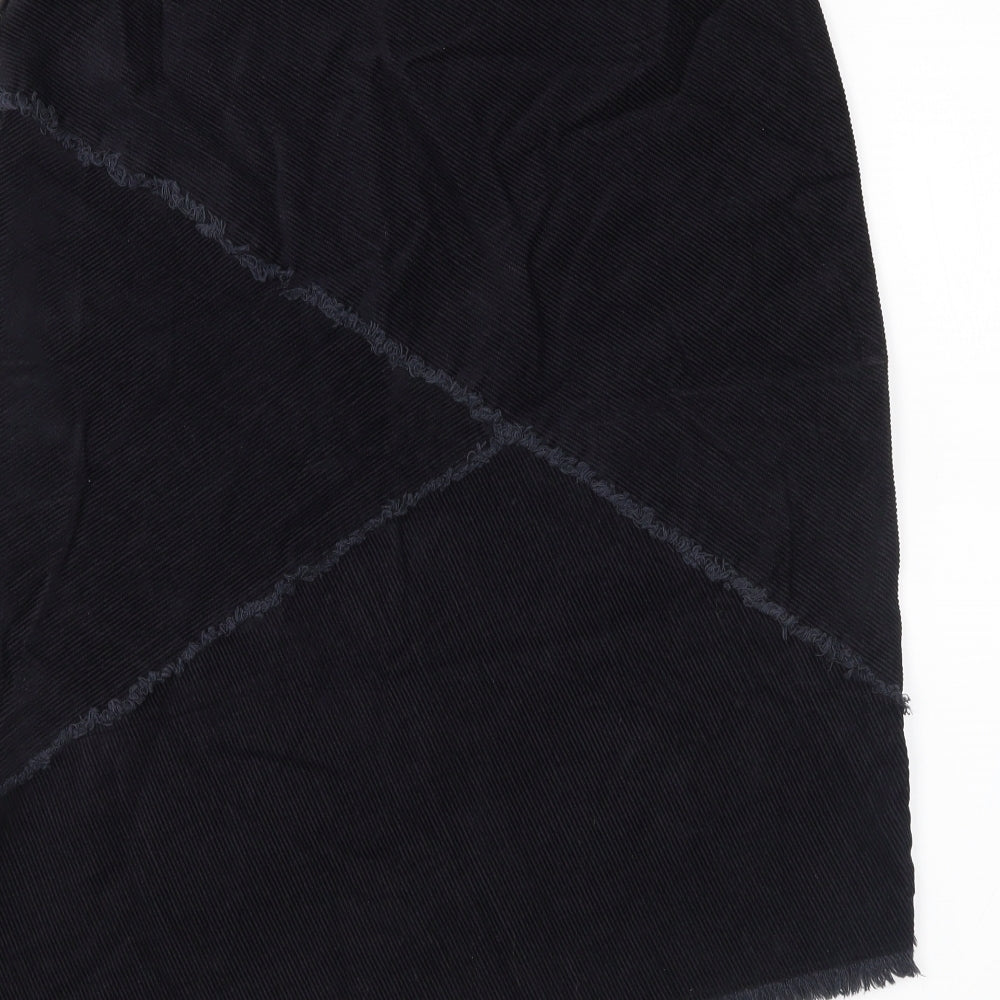 AL Womens Black  Denim A-Line Skirt Size 12