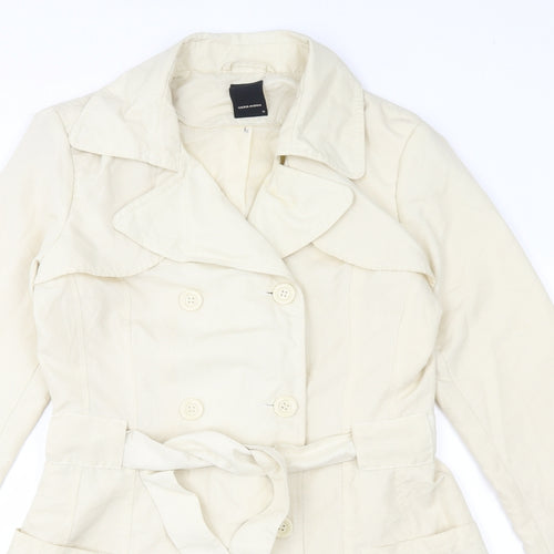 VERO MODA Womens Ivory   Overcoat Coat Size M