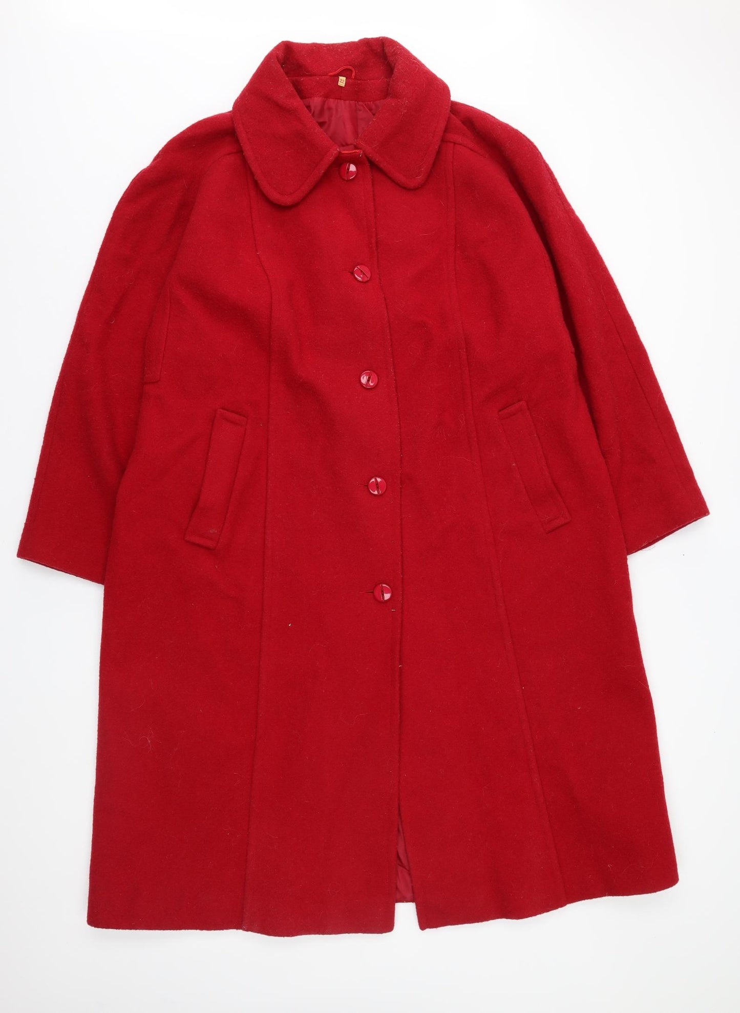 Evans Womens Red   Overcoat Coat Size 22