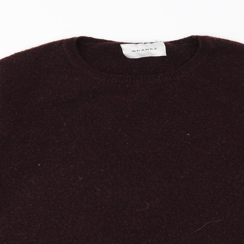 Sparkz Mens Red  Knit Pullover Jumper Size XS