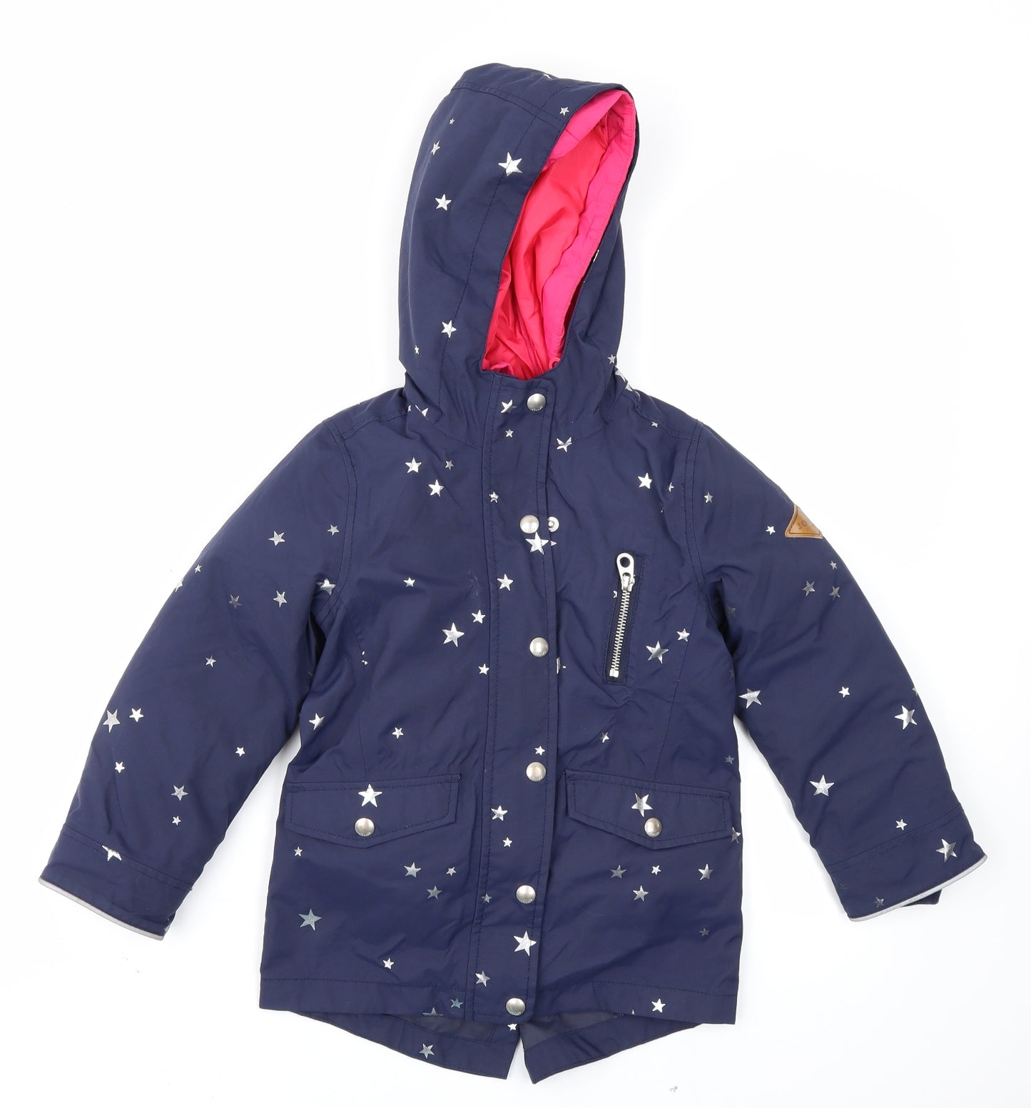 Joules Girls Blue   Parka Coat Size 7 Years
