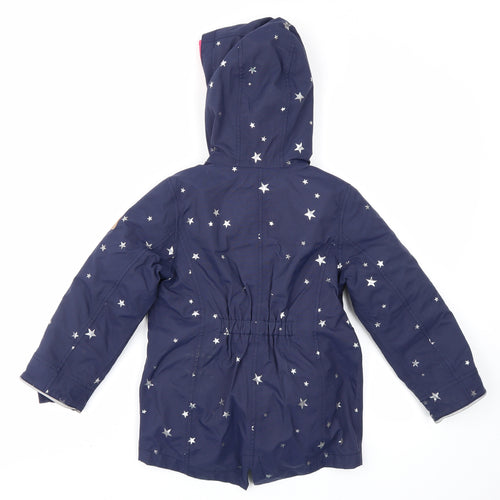 Joules Girls Blue   Parka Coat Size 7 Years