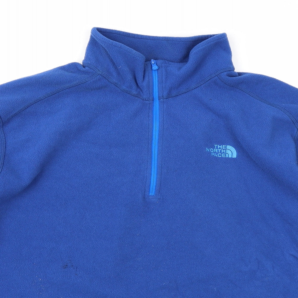 The North Face  Mens Blue  Fleece Pullover Sweatshirt Size XL