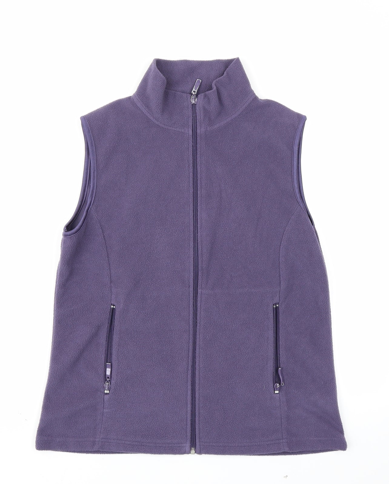 Editions Womens Purple  Fleece Gilet Jacket Size 10