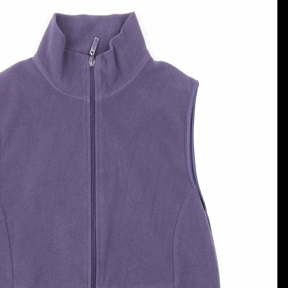 Editions Womens Purple  Fleece Gilet Jacket Size 10