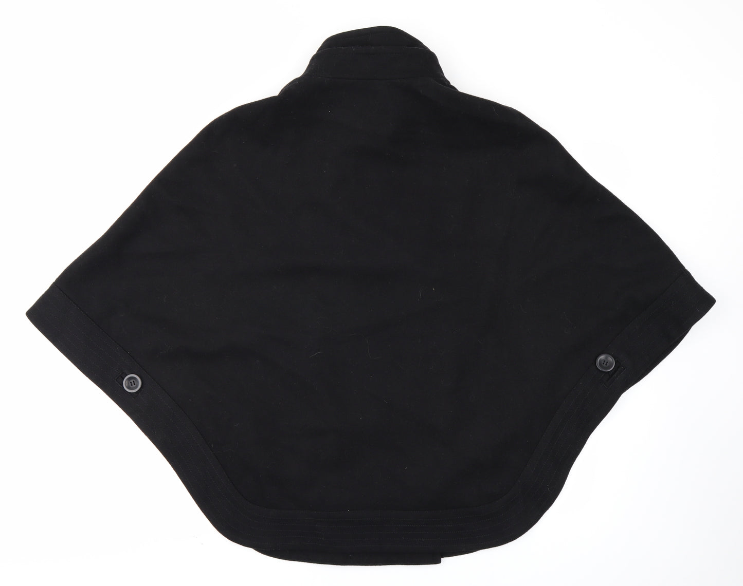 Warehouse Womens Black   Overcoat Poncho Size 10