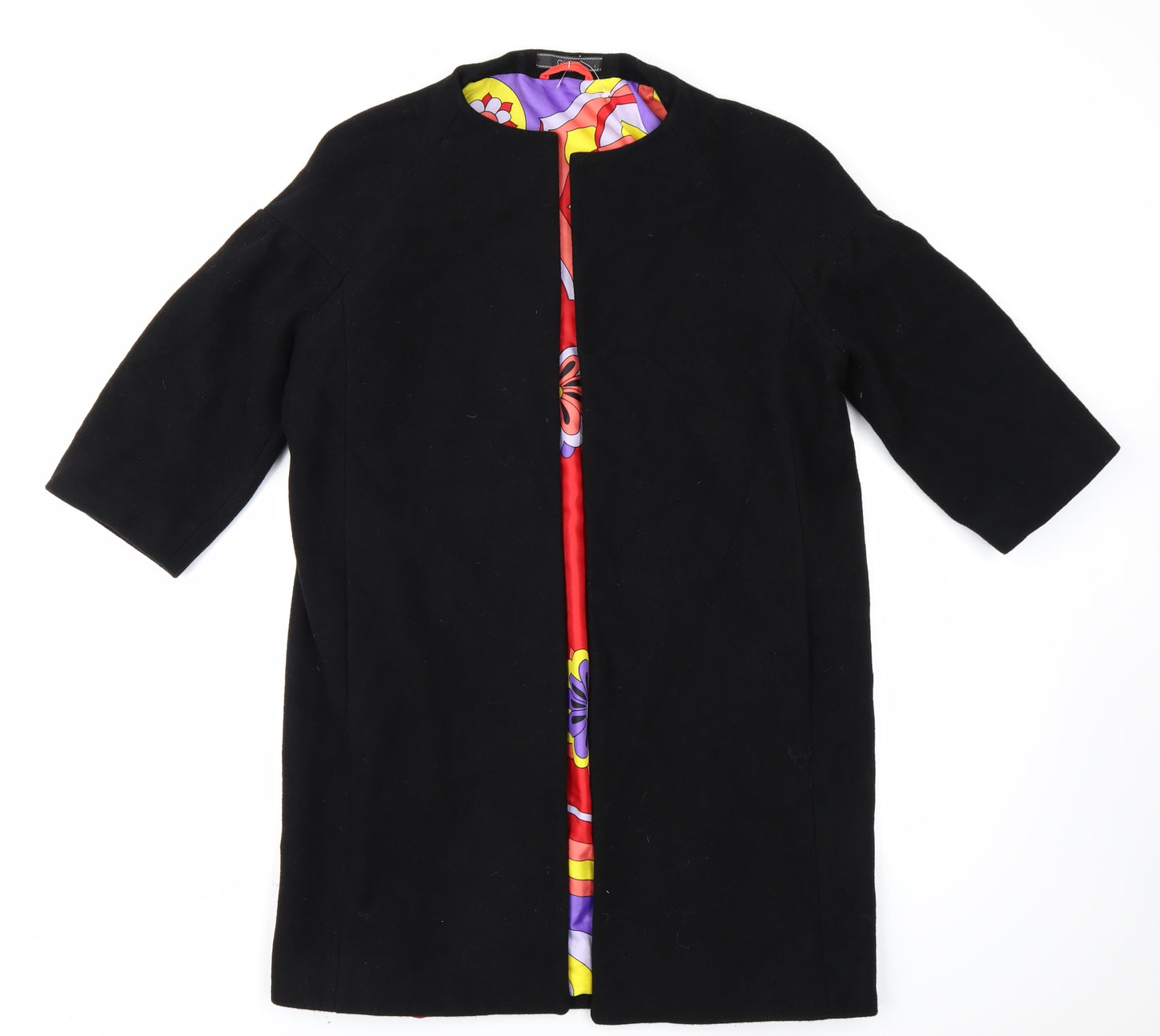 Glow Womens Black   Overcoat Coat Size S