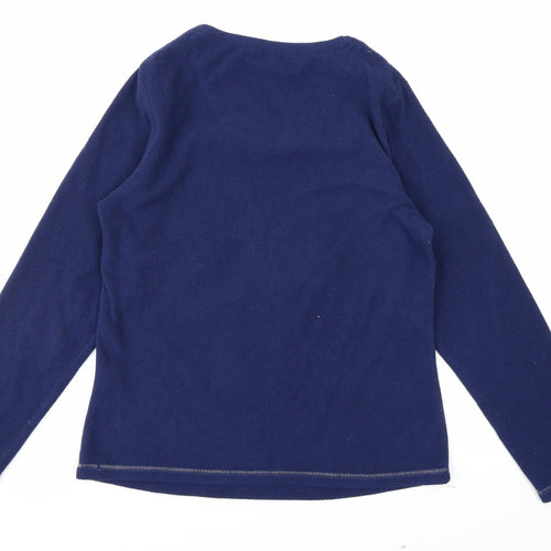 TU Womens Blue  Fleece Pullover Sweatshirt Size 8  - Stag